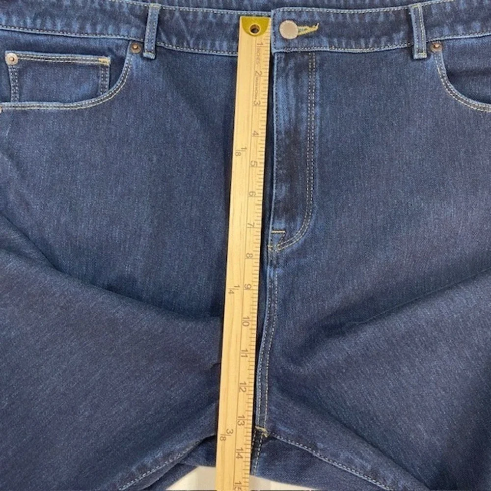 LL Bean‎ Classic Fit Jeans Womens 20W Dark Wash Stretch Tapered Denim 300003